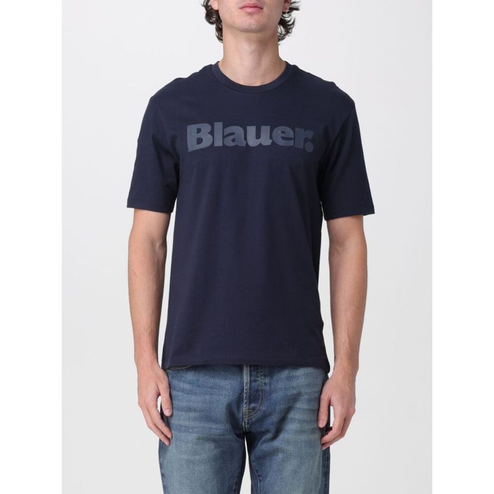 Blauer T-Shirt Men Blue